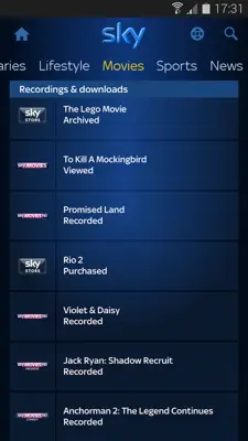 Sky+ android App screenshot 1